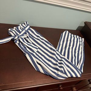 Blue and white stripped pants